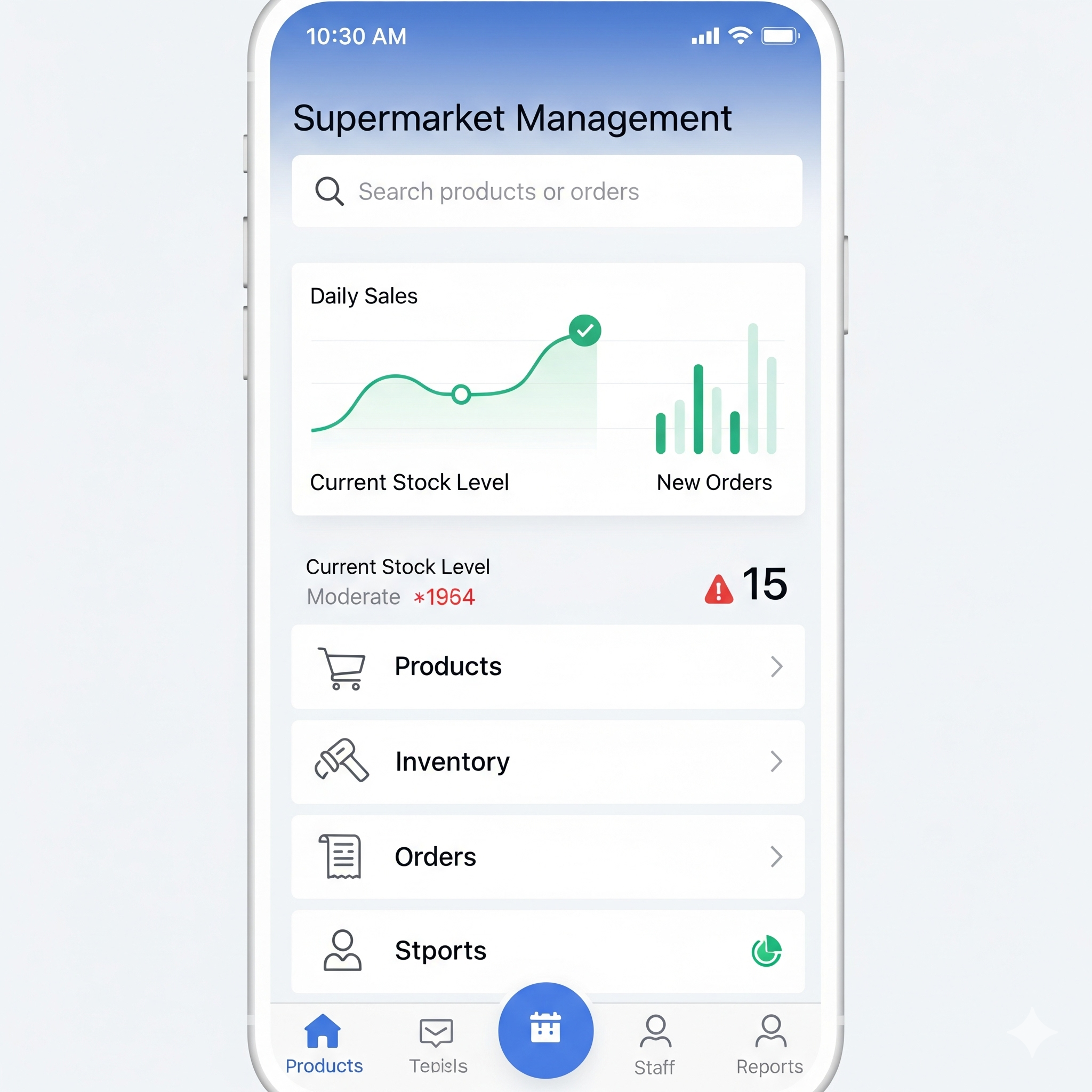 Application mobile pour supérette